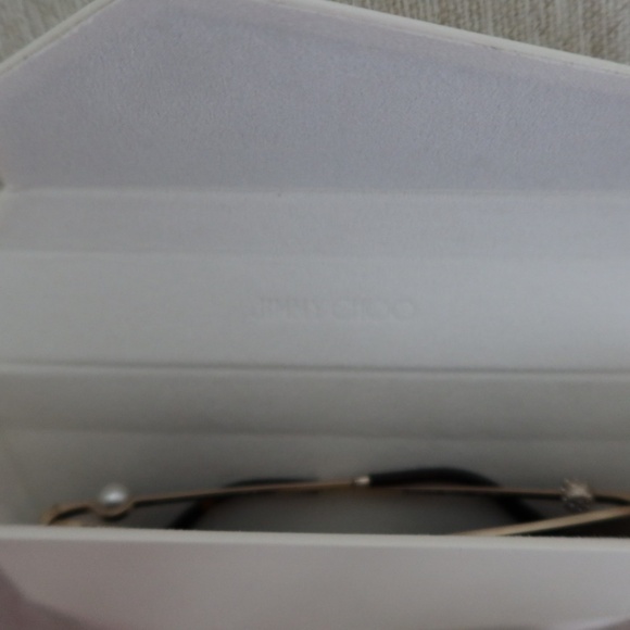 Jimmy Choo Pua Pale Gold Square Sunglasses with Crystals main image 4